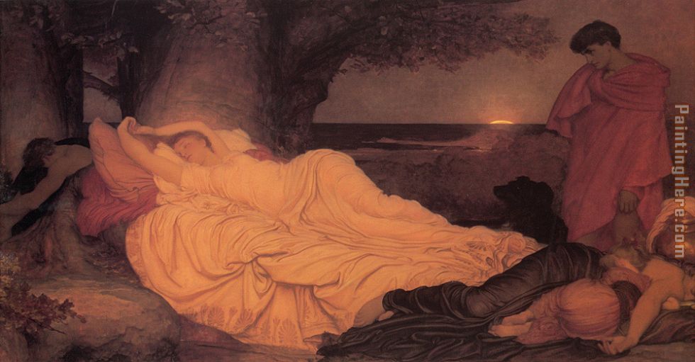 Cymon and Iphigenia painting - Lord Frederick Leighton Cymon and Iphigenia art painting
